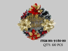 9180-20  VÒNG LÁ TRANG TRÍ NOEL