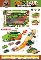 9311-301A  HỘP 2C XE KHỦNG LONG TRỚN 2 TẦNG BIẾN HÌNH ĐƯỜNG ĐUA XE + 4C XE HƠI