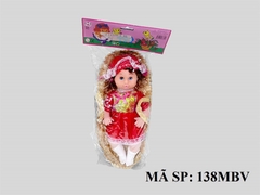 138MBV TÚI BÉ GÁI ĐỘI NÓN + BÌNH SỮA+ GIỎ TRE ĐAN (PVC) (NÔI)