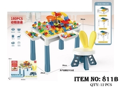 811B HỘP BÀN LOGO RÁP CẦU TRƯỢT + GHẾ TAI THỎ