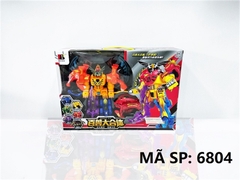 6804 HỘP RÁP ROBO BIẾN HÌNH THÚ RỪNG 5 IN 1 + 1C THÚ SƯ TỬ