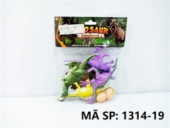 1314-19 TÚI THÚ KHỦNG LONG 4C + 2 TRỨNG, CÂY (PVC)