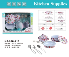 988-A15  HỘP BẾP INOX HOA VĂN (NỒI, CHẢO)