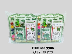 9906  TÚI 12 VỈ TRANH TÔ MÀU NƯỚC + SỔ TAY + GÔM + CHUỐT