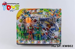 KW802 VỈ SIÊU NHÂN 3T KAMEN RIDER + 2 KHÓA, 2 PHI TIÊU, THƠM