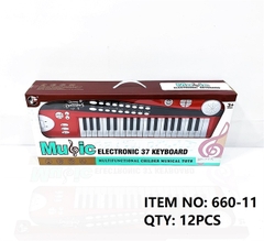 660-11 HỘP ĐÀN ORGAN PIN 37 PHÍM CÓ CHÂN, GHẾ