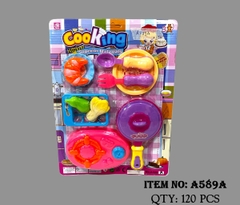 A589A  VỈ BẾP GAS ĐƠN, NỒI, RỔ, DAO