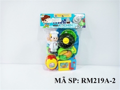 RM219A-2 TÚI BẾP GAS ĐÔI, LÒ NƯỚNG, NỒI, CHẢO + 1C BÉ ĐẦU BẾP Mini Kitchen RM219A