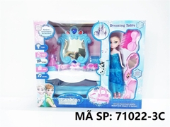 71022-3C HỘP BÀN TRANG ĐIỂM PIN NHẠC + 1C BABY FROZEN, LƯỢC, GƯƠNG, CÀI