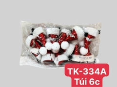 TK-334A  TÚI 6C KẸP TÓC NOEL NÓN