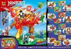 GT86  HỘP LOGO RÁP RỒNG NINJA 8 IN 1 HỘP 16C TOYS