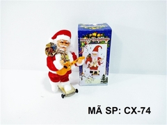 CX-74 HỘP NOEL PIN TRƯỢT VÁN, CẦM ĐÀN GHITA, ĐEO GIỎ QUÀ
