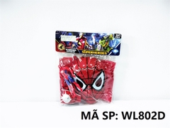 WL802D TÚI MẶT NẠ SN NHỆN PIN NÚT + ÁO CHOÀNG + BAO TAY + 1T SN NHỆN + ĐỒNG HỒ BẮN ĐĨA (PVC) Superheroes