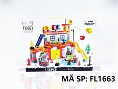 FL1663 HỘP LOGO RÁP TRẠM CỨU HỎA 145 MIẾNG