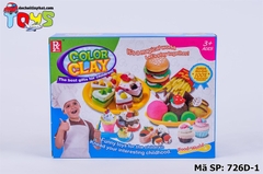 726D-1 HỘP ĐẤT SÉT LÀM BÁNH 5 HŨ ĐẤT SÉT + KHUÔN