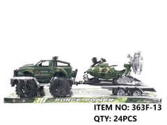 363F-13 HỘP KIẾNG XE QUÂN SỰ TRỚN KÉO 1 TOA CHỞ 1C MÁY BAY