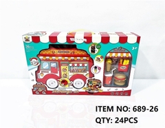 689-26 HỘP BẾP VALI XE QUẦY BÁNH MÌ HAMBURGER PIN 36 MIẾNG