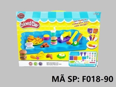 F018-90 HỘP ĐẤT SÉT LÀM BÁNH + KHUÔN + 12 HỦ