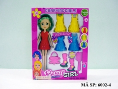 6002-4 HỘP BABY 1C KHUÔN 2 ÁO+ TÚI XÁCH, LƯỢC, GIÀY (NHỰA)