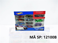 12100B HỘP XE HƠI, ĐUA SẮT TRỚN 10C ĐỦ MẪU HOT WHELLS