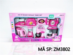 ZM3802 HỘP BẾP PIN 8 MÓN (LÒ NƯỚNG, MÁY LỌC NƯỚC, ẤM SIÊU TỐC, MÁY TRỘN, MÁY ÉP TUYẾT, MÁY PHA CÀ PHÊ)