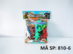 810-6 TÚI THÚ KHỦNG LONG 10C (4 NHỎ, 2 TRUNG, 4 LỚN) + TRỨNG, CÂY, Ổ, RÀO (PVC) Jungle adventure Dinosaur 810-