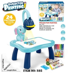 325  HỘP BÀN BẢNG XÓA ĐÈN PIN VOI CHIẾU HÌNH CÓ CHÂN + VIẾT MÀU