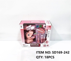 SD169-242 HỘP BÁC SĨ KHÁM RĂNG KHỦNG LONG, BÀN CHẢI, KEM ĐÁNH RĂNG, NHIỆT KẾ