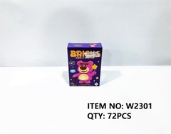 W2301 HỘP LOGO RÁP 3D GẤU BRICKS 582 MIẾNG Building Block