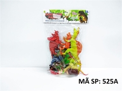 525A TÚI THÚ KHỦNG LONG 10C (2 LỚN, 6 VỪA, 2 NHỎ) + TRỨNG, Ổ TRỨNG, CÂY (PVC) 510, 511, 512, 524, 525, 526