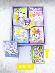 39548 HỘP 40C SỔ MIẾNG DÁN STICKER SANRIO ĐỦ MẪU