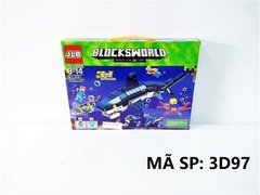 3D97 HỘP LOGO RÁP CÁ MẬP 3 IN 1 351 MIẾNG BLOCKSHORLD (JLB)