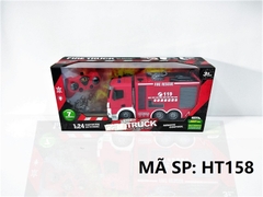 HT158 HỘP XE CỨU HỎA ĐK 7 Đ.TÁC, CÓ SẠC TL 1:24 Fire Truck HT157, HT159