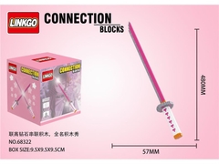 68322 HỘP LOGO RÁP 3D KIẾM 389 MIẾNG Connection Blocks