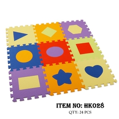 HK028 BỘ MÚT GHÉP LÓT SÀN HÌNH HỌC 9 MIẾNG (VUÔNG, TAM GIÁC, TRÁI TIM)