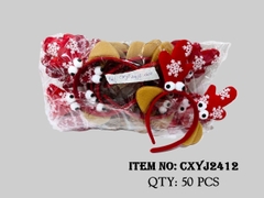 CXYJ2412  TÚI 12C CÀI TÓC NOEL SỪNG TUẦN LỘC CÓ MẮT