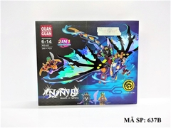 637B HỘP LOGO RÁP RỒNG BAY NINJA 2 IN 1 (NYA + SQIFFY) 295 MIẾNG QUAN GUAN 637