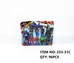 233-31C VỈ SIÊU NHÂN 8T AVENGER (2T LỚN ĐÈN + 6T NHỎ)