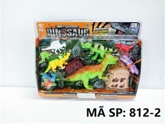 812-2 VỈ ÉP THÚ KHỦNG LONG 6C (1 LỚN, 2 VỪA, 3 NHỎ), NHÀ CÂY, TRỨNG, ĐÁ