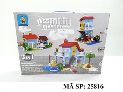 25816 HỘP LOGO RÁP NHÀ HAPPY HOUSE 469 MIẾNG 3 IN 1 AUSINI