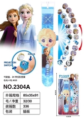 2304A VỈ ĐỒNG HỒ PIN CHIẾU HÌNH CÔNG CHÚA ELSA