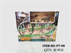 FT-06 HỘP ĐƯỜNG RAY KHỦNG LONG PIN LỘN VÒNG + 1C XE HƠI + 2C KHỦNG LONG + SẠC USB