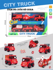 DYB168-202A  HỘP XE CÔNG TRÌNH CỨU HỎA TRỚN 6C ĐỦ MẪU (TRỰC THĂNG, MOTO, NÂNG)