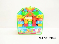 998-6 TÚI RÁP GIỎ XÁCH + 2C GẤU + 1 CHONG CHÓNG 53 MIẾNG (Blocks Building)