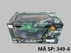 349-6 HỘP XE JEEP BÁNH LỚN ĐK CẦN GẠT XOAY, CÓ SẠC TL 1:14 King Military