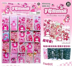 AMX-452 TÚI VỈ 20C SỔ TRANH CẠO 3D GẤU DÂU