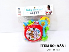 A881 TÚI TRỐNG THÚ LẮC + KÈN + LẮC (PVC)