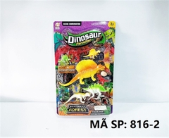 816-2 VĨ THÚ KHỦNG LONG 8C (1 LỚN, 4 TRUNG, 3 NHỎ) + ĐÁ, CÂY, TRỨNG Dinosaur para 816-