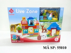 55010 HỘP LOGO RÁP NHÀ THÚ HƯƠU, GÀ, MÈO 61 MIẾNG LIVE ZONE