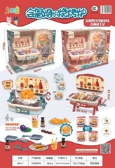 6858-7 HỘP BẾP NƯỚNG BBQ PIN KHÓI + XIÊN QUE, THỊT GÀ, GIA VỊ